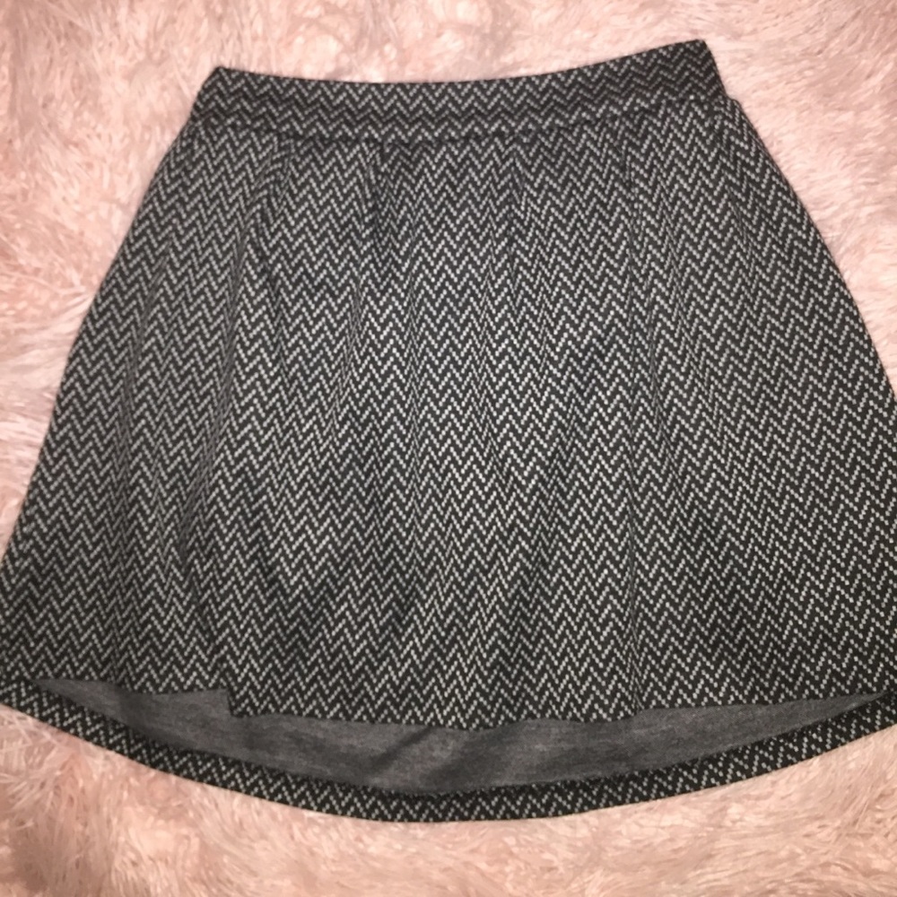 Black and white patterned skirt